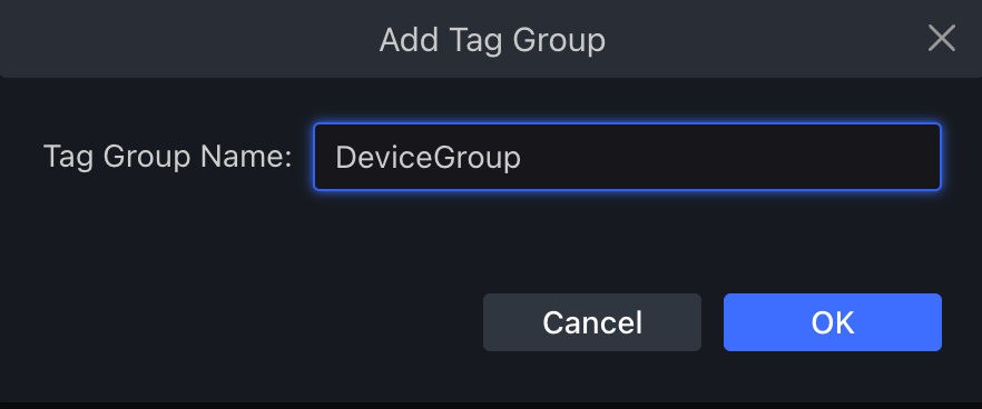 Add Tag Group Dialog