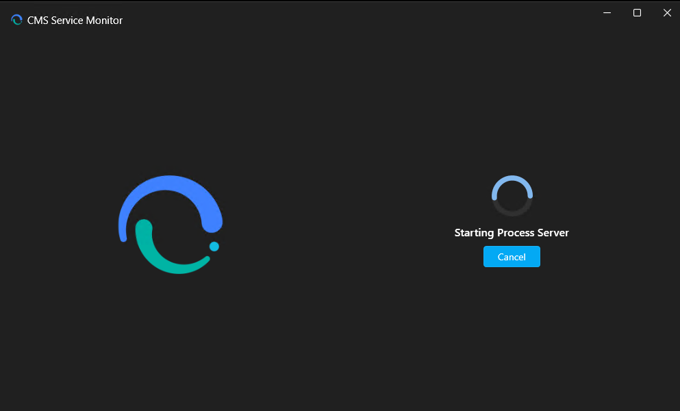 Service Monitor Starting Process Server